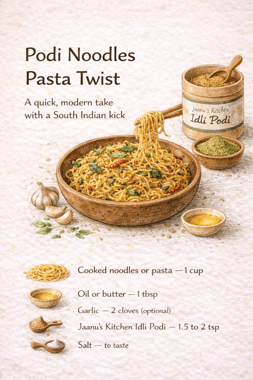 Podi Noodles / Pasta Twist